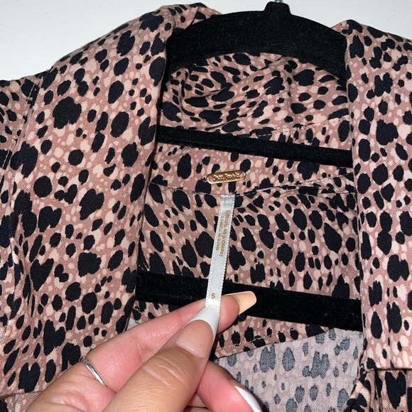 Free People Daria Leopard Cheetah Print Maxi Duster Dress Size S - Picture 5 of 10